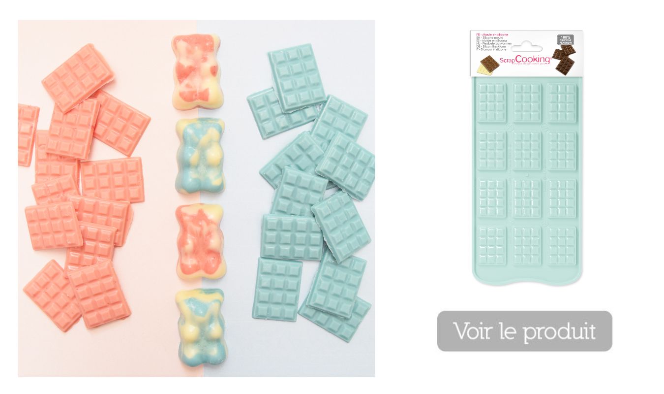 Moule silicone chocolat mini tablettes - ScrapCooking